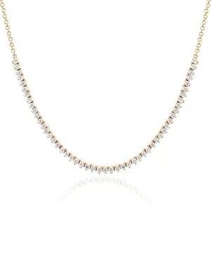 14k Yellow Gold Diamond Necklace