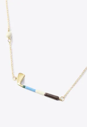 9-Karat Yellow Gold Golf Pelota Necklace