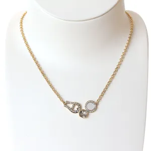 Aigner Gold Plated A Logo Necklace