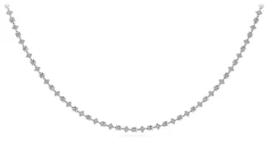 Alternating Clusters Diamond Lab-Grown Diamond Necklace with 8.16 ct.(finished) 1.6mm, 3.5mm