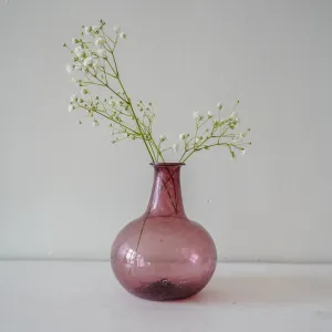 Amethyst Recycled Glass Bud Vase