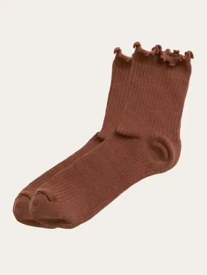 Babylock edge rib socks - GOTS/Vegan - Tiramisu