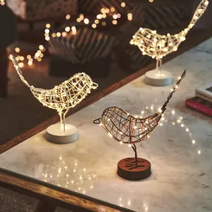 Copper Birdie LED Indoor Ornament