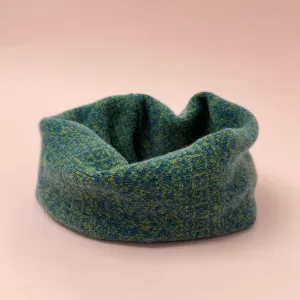 Fair Isle Snood. Teal and lemon.