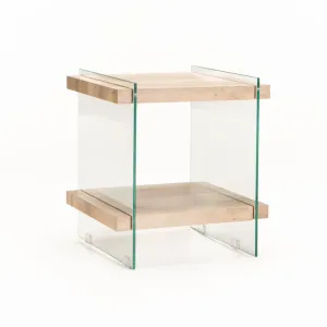 JULEP 45x45cm 8MM TEMPERED GLASS SIDE TABLE