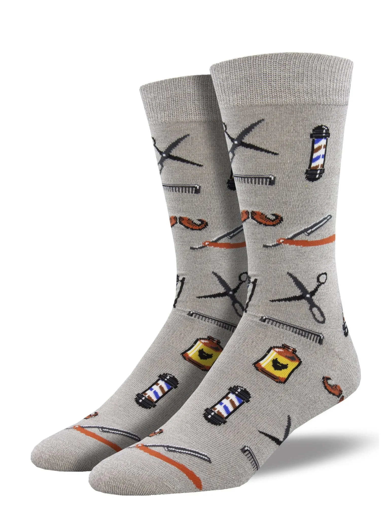 Men's Bamboo Barber Shop Socks