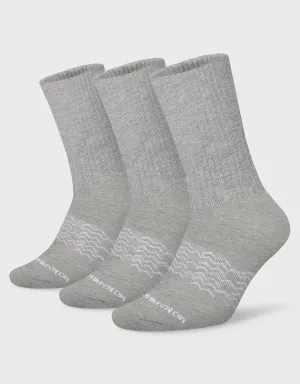 Men's Moisture Control Athletic Crew Socks - 3 pack