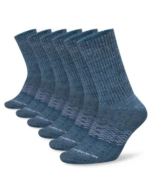 Men's Moisture Control Athletic Crew Socks - 6 pack