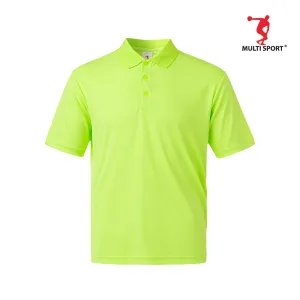 MULTISPORT SHORT SLEVEE MINI EYELET POLO (NEON GREEN)